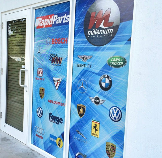 Perforated Store Front Decals
